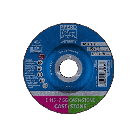 Pferd Grinding Wheel, Masonry, 4-1/2" x 1/4 61501